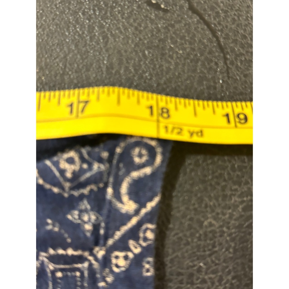 Lucky Brand Womens Plus Size 2X Blue Bandana Print Henley Tunic Top - Picture 7 of 7